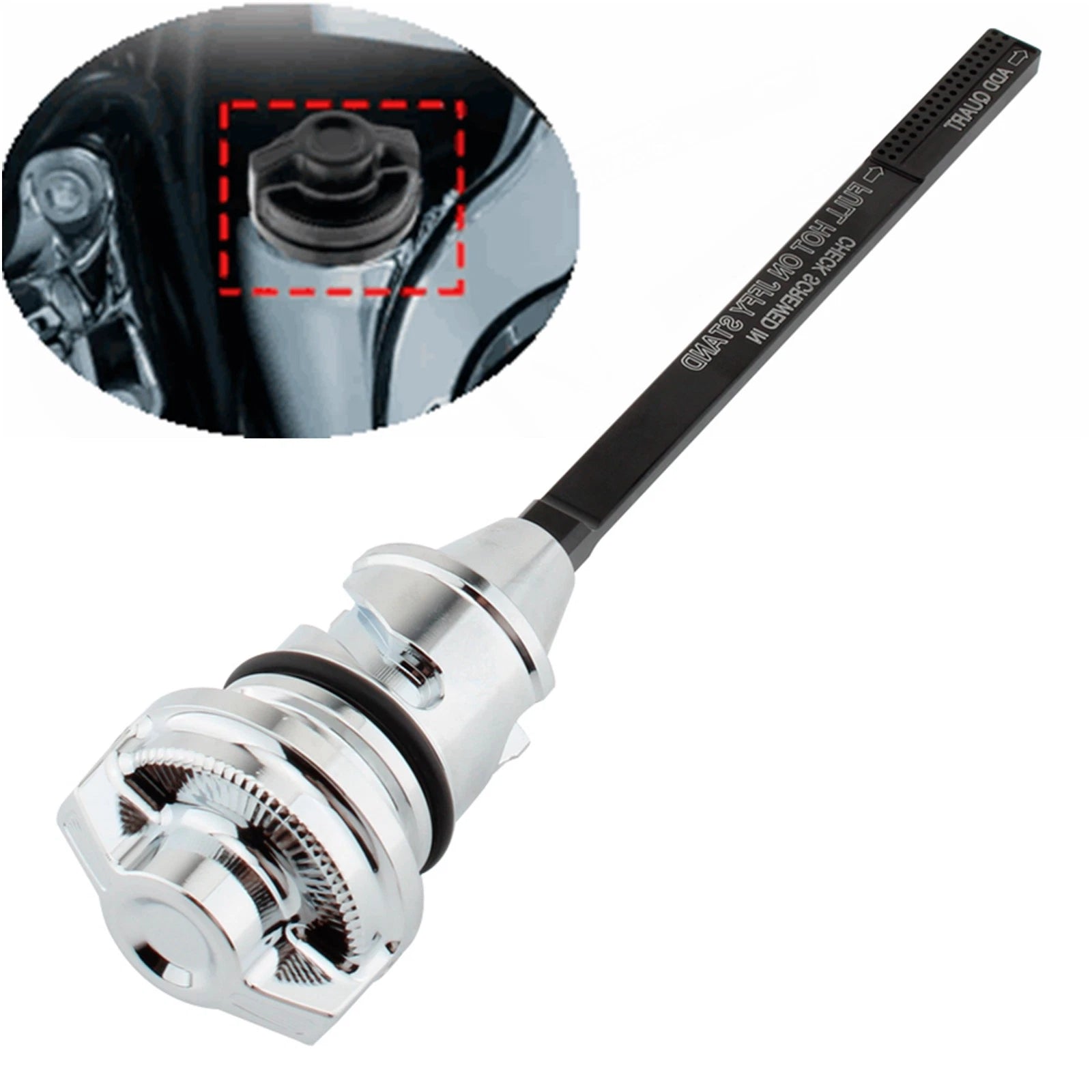 Oil Dipstick Tank Cap Plug for Harley Softail Breakout (2013–2023)
