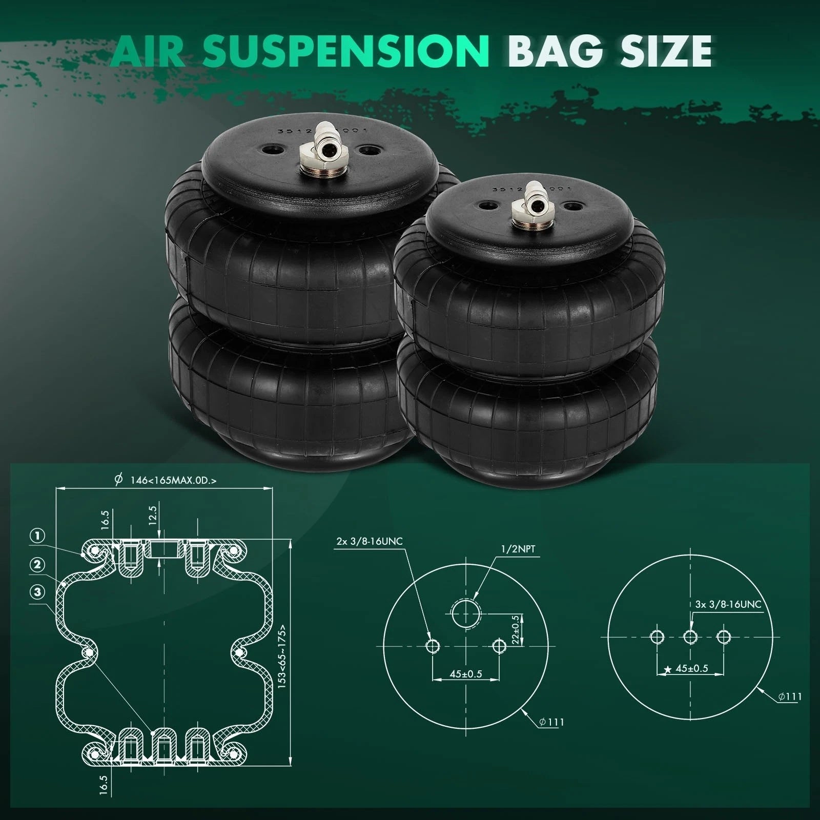 Air Helper Spring Leveling Kit for Chevy Silverado GMC Sierra 2500 3500