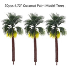 20pc Coconut Palm Model Trees for DIY Scenery (No specific make/model)