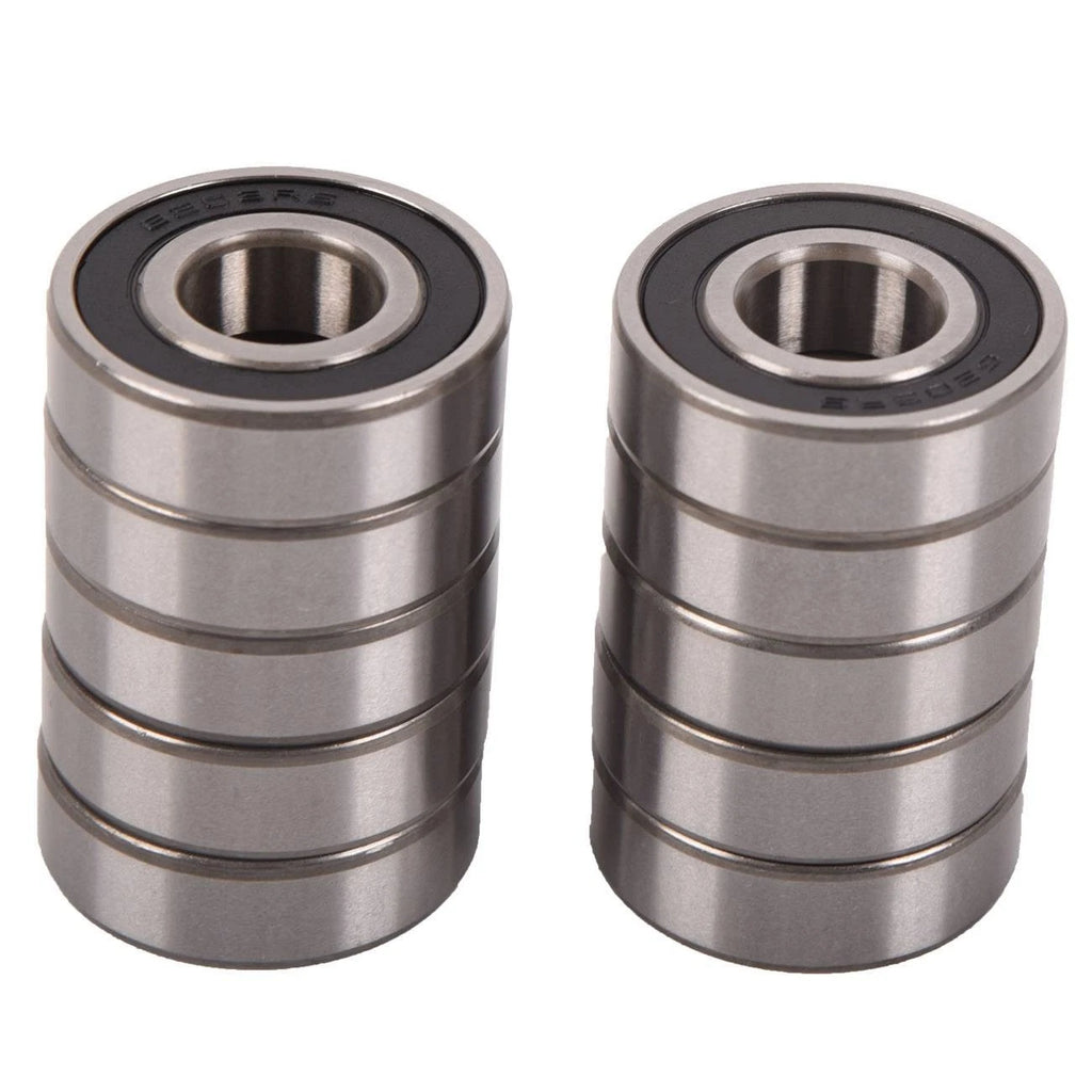 Set of 10 Rubber Wheel Sealed Ball Bearings for Various Models (C3)