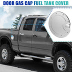 Fuel Tank Cover Door Cap for Dodge Ram (2010–2017) Silver Tone