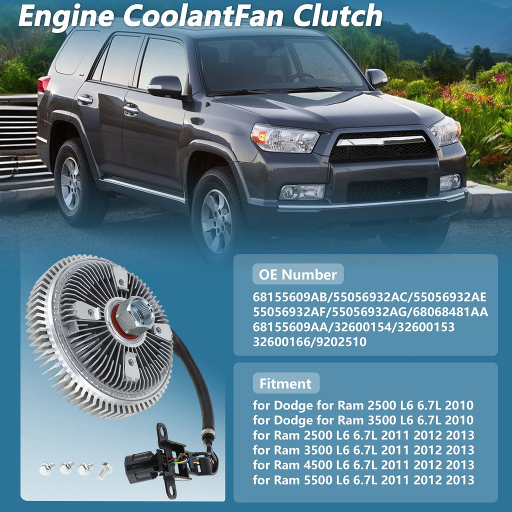 Cooling Fan Clutch for Dodge Ram 2500 3500 (2011–2013) No. 68155609AB