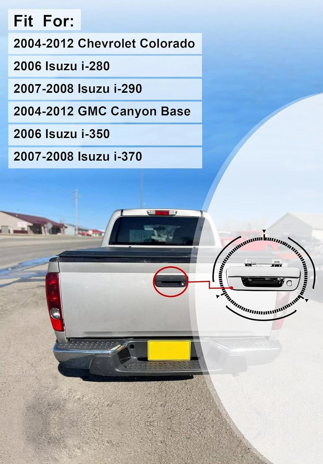 Tailgate Latch Handle for Chevy Colorado GMC Canyon Isuzu (2004–2012) GM1915118 Chrome