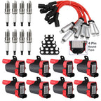8Pack Ignition Coil, Iridium Spark Plug, Wire for Chevy Silverado GMC Sierra