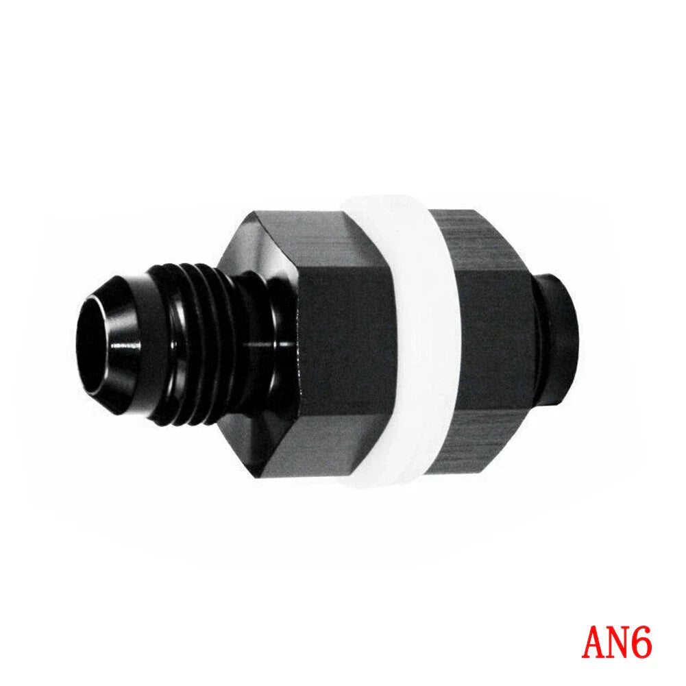 Black Aluminum AN6 Flare Fuel Cell Bulkhead Fitting for Car