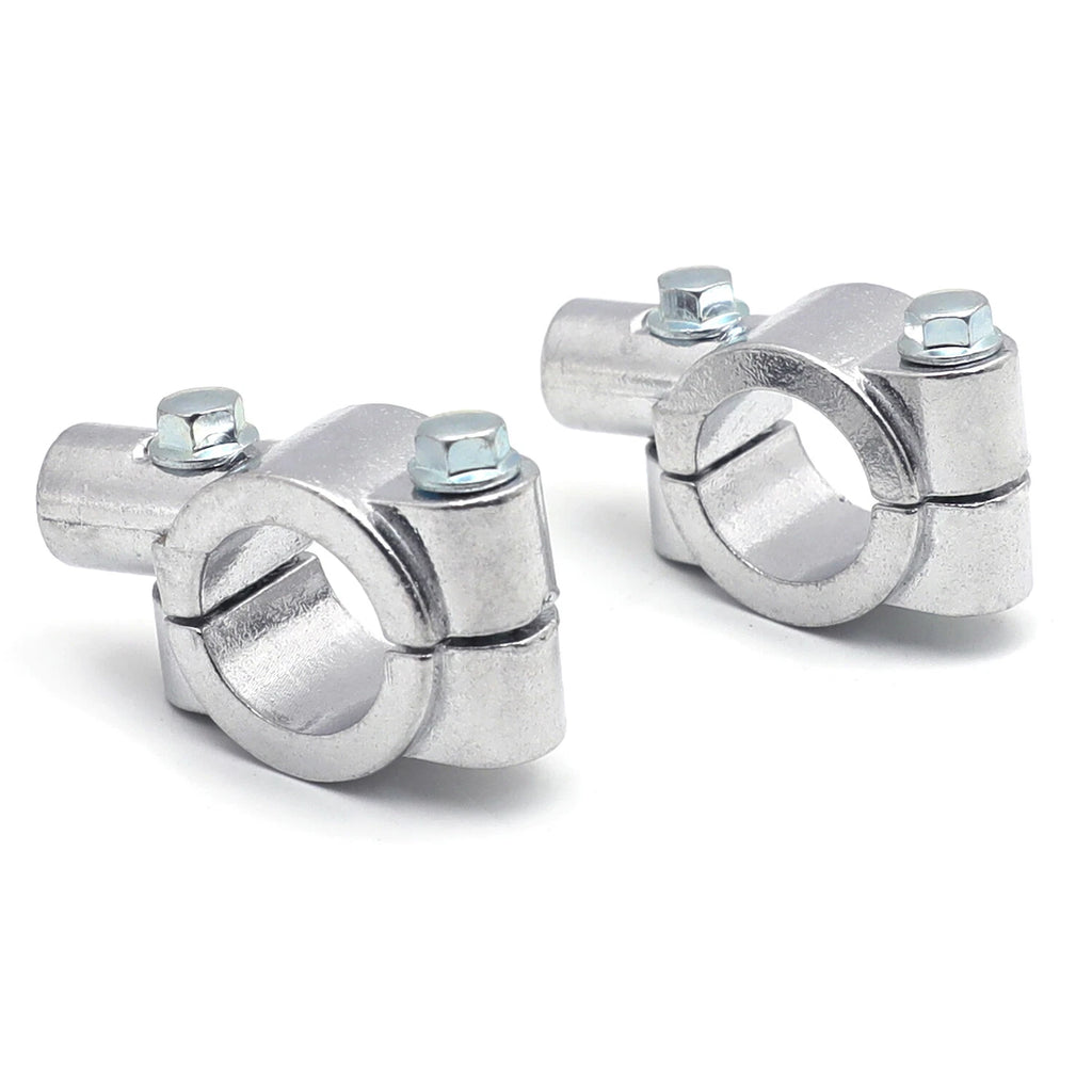 Chrome 1" 25mm Motorcycle Handlebar Mirror Thread Mount Clamp Adapter