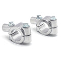 Chrome 1" 25mm Motorcycle Handlebar Mirror Thread Mount Clamp Adapter