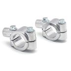 Chrome 1" 25mm Motorcycle Handlebar Mirror Thread Mount Clamp Adapter