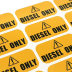 Diesel Only Sticker Labels for Tractors (Yellow)