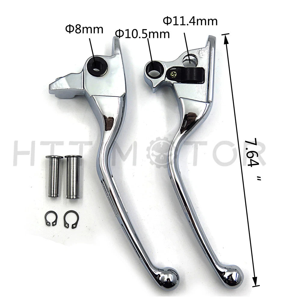Chrome Brake Clutch Hand Levers for Harley FLHR FLHRC (2014–Present)