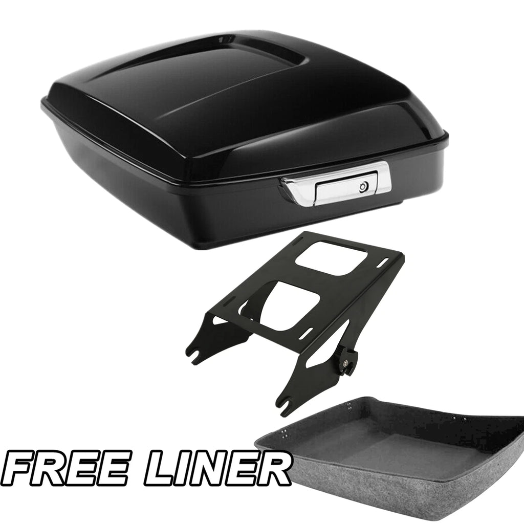 Chopped Trunk Black Mount Rack for Harley Street Road Glide King (2014–Up)