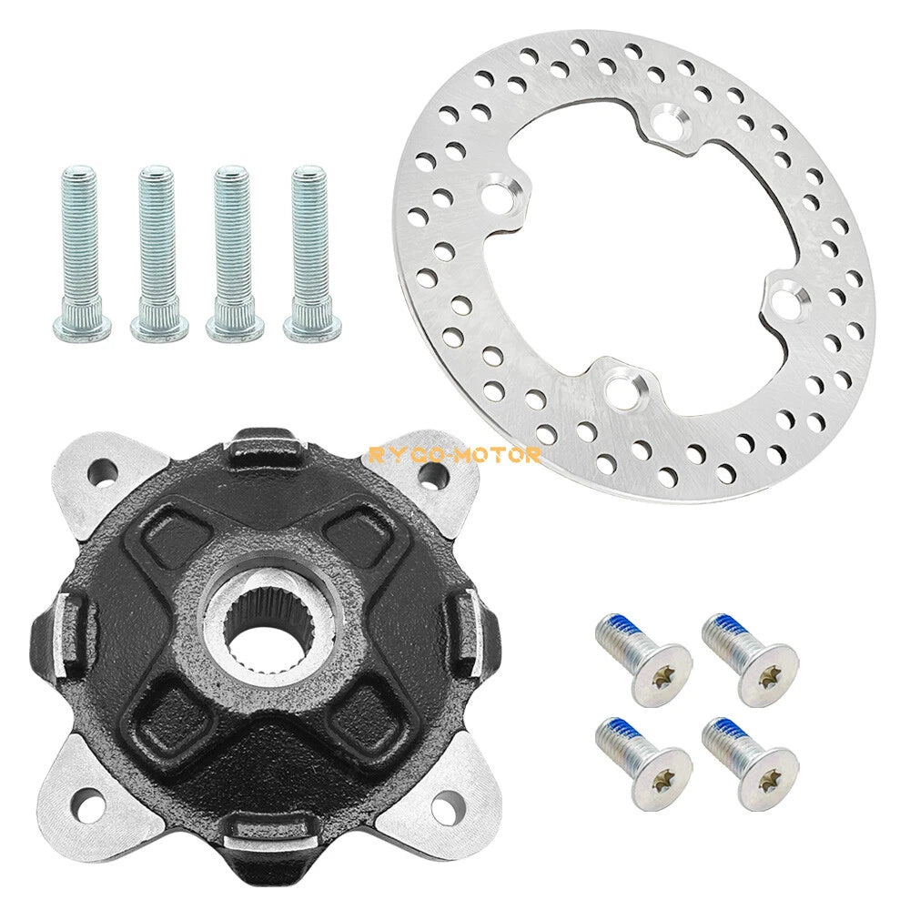 Front Wheel Hub & Disc Rotor Set w/ Stud Kit for Polaris Ranger 900 800 (2013–2021)