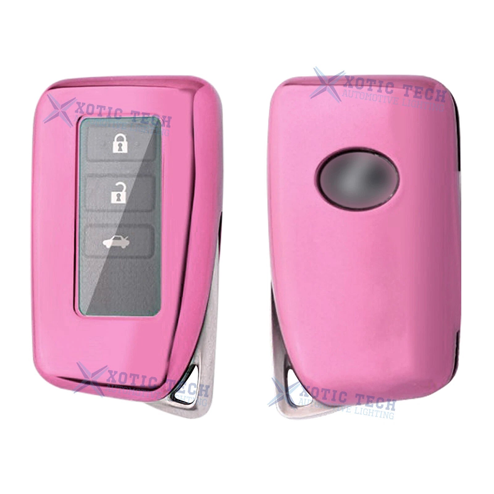 Pink TPU Full Cover Remote Key Fob Holder for Lexus (2015-2024)