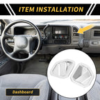 Set of 2 Dashboard Side Air Vent AC Outlet Cover Trim for Toyota Tundra (2022–2024)
