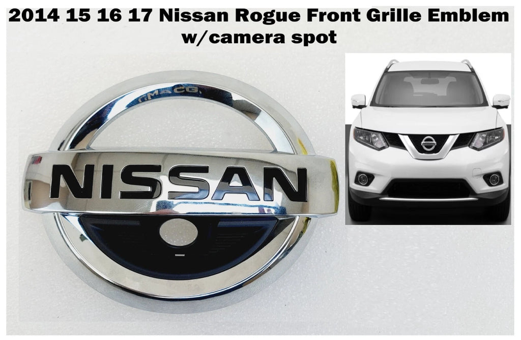 Front Grille Emblem with Camera Spot for Nissan Rogue (2014–2017) 62890 4BA0A