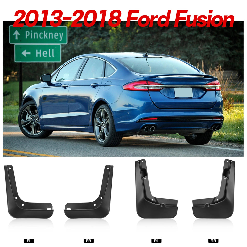 Set of 4 Splash Guards for Ford Fusion (2013–2018) Sedan