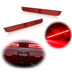 Rear Bumper Red Lens Reflector Brake Parking Lights for Dodge Challenger