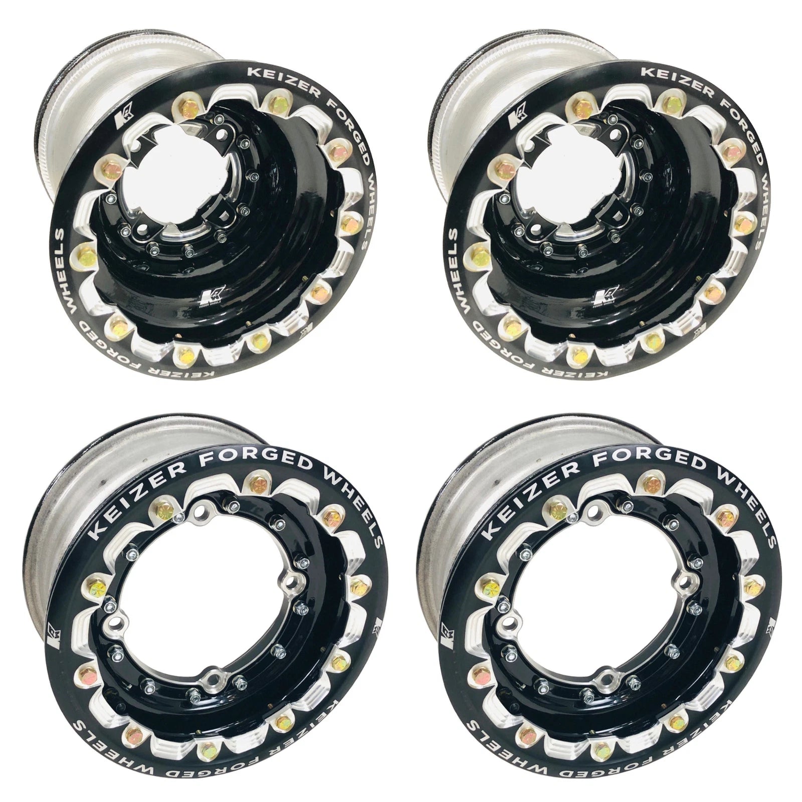 Set of 2 Keizer Racing Beadlock Wheels for Yamaha Banshee 350 (1987–2006)