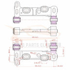 2X Lower Control Arm Support Bracket for Bravada Envoy Trailblazer (2002-2009)