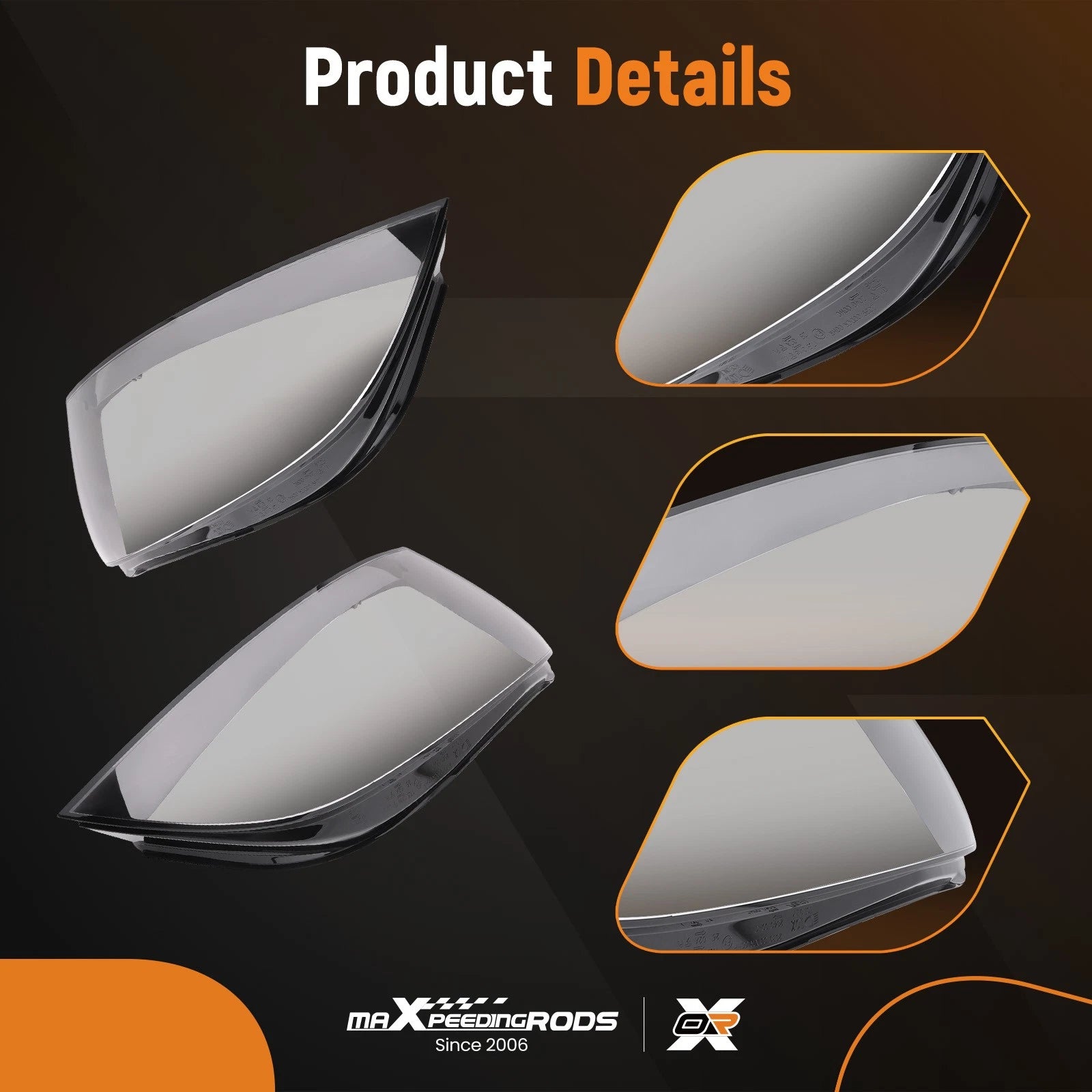 Headlamp Lens Covers Pair for Audi TT (2008–2014) Clear