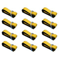 Set of 12 Wheel Tie Down Straps 8' w/D-Ring for Car Hauler Tow Dolly
