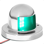 Marine LED Boat Bow Navigation Light for Starboard (Deck Mount)