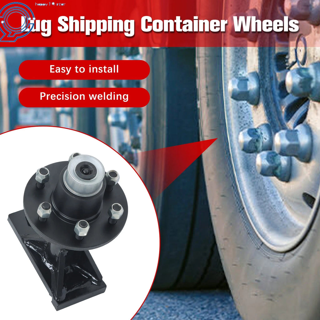 Set of 4 Heavy-Duty Container Wheels with Bolt-On Axle Hub Kit