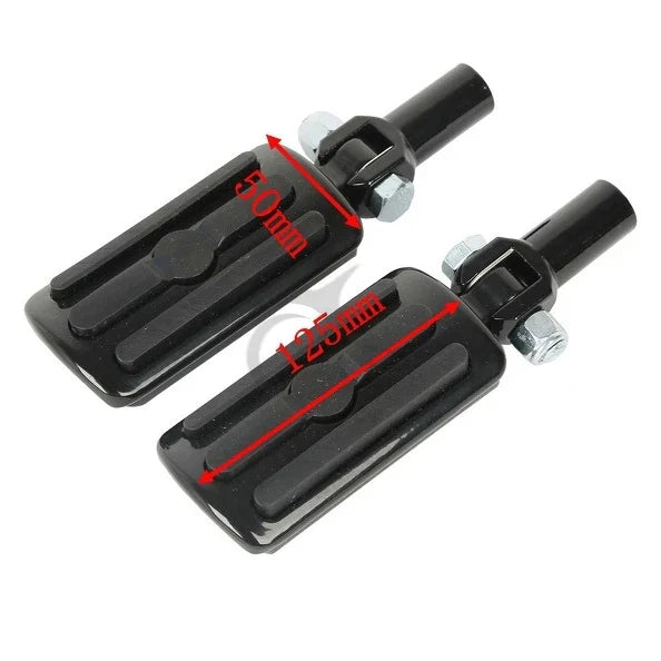 Black Rear Passenger Foot Pegs Clevis Mount for Harley Softail Fatboy (2000-2006)