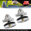 2 Spindle Assembly with Pulley Bolt for Troy Bilt TB42