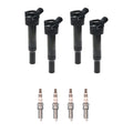 Set of 4 Ignition Coils & NGK Ruthenium Spark Plugs for Soul Tucson (2010–2023)