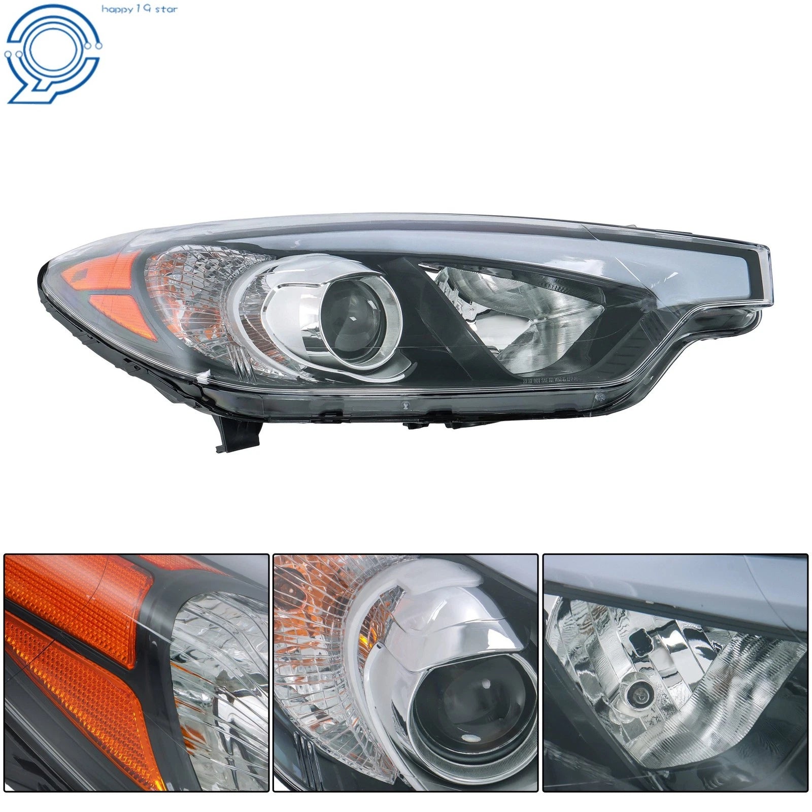 1PC Halogen Headlight Assembly for Kia Forte (2014–2016)