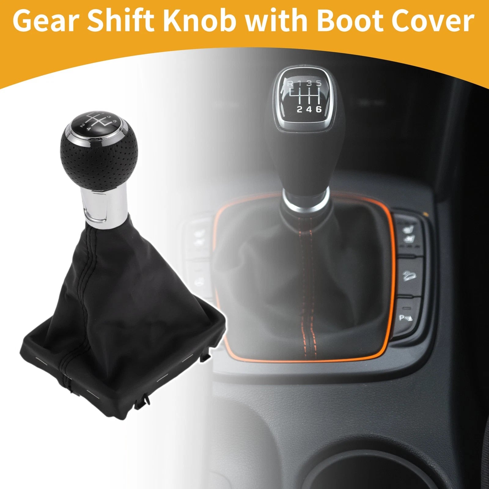 5 Speed Gear Shifter Knob with Cover for Audi A3 (2008–2013)