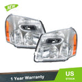 Replacement Headlights for Chevy Equinox (2005–2009) Chrome Halogen Clear