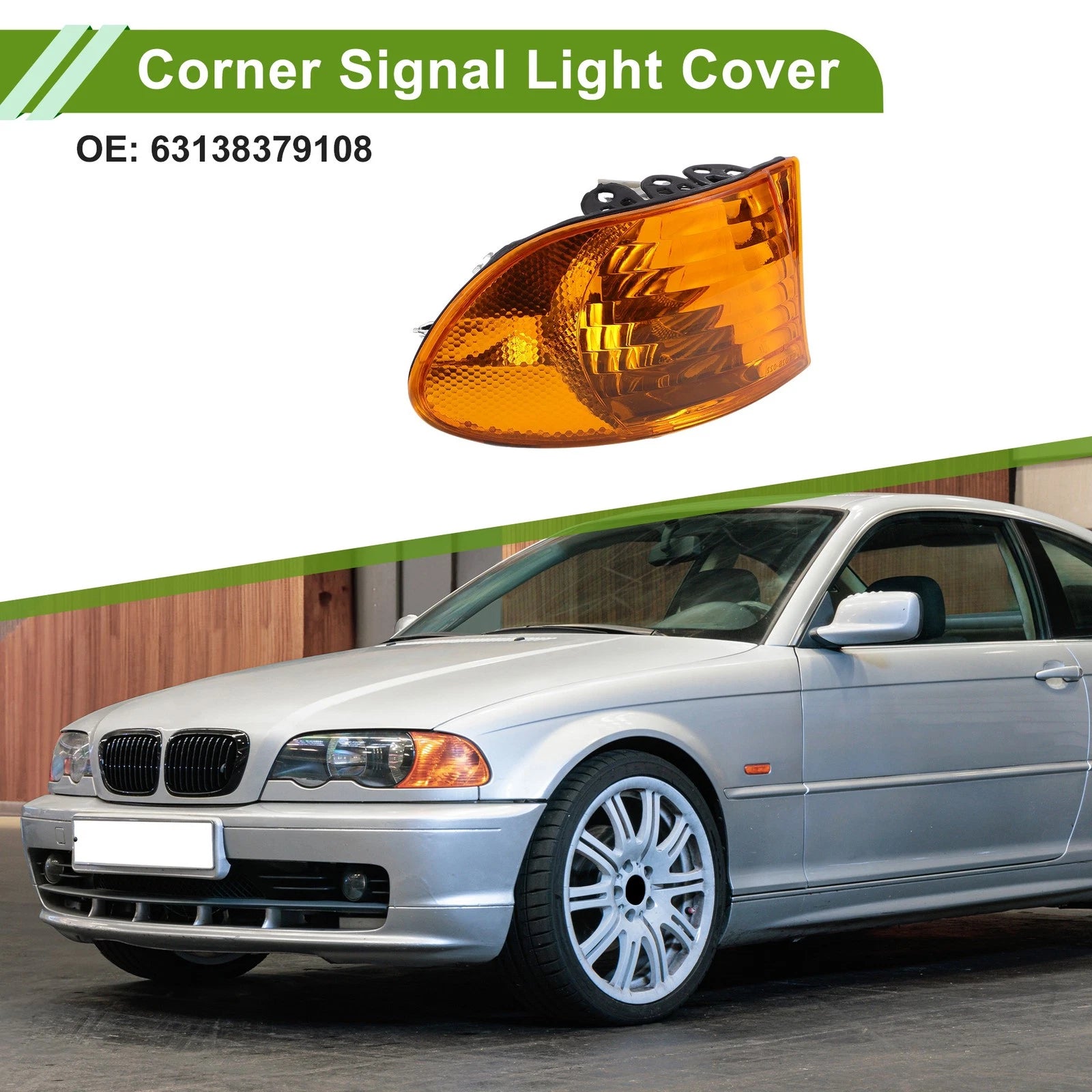 1 Pc Right Corner Signal Light Cover for BMW 7 Series (1999–2001) No. 63138379108