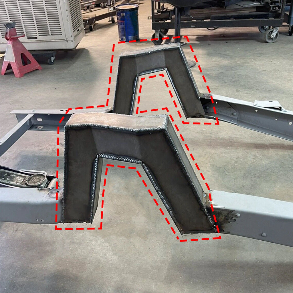 Set of 2 C Notch Frame Step Notch Steel for Chevy C10 (1963–1972)