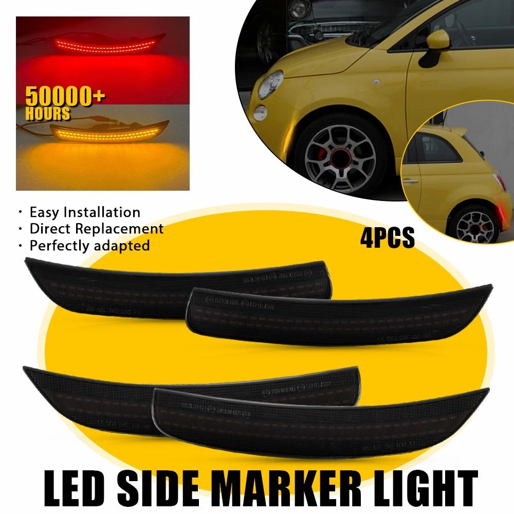 Set of 4 Side Marker Lamps for Fiat 500 (2012–2019) GQ Gucci Lounge