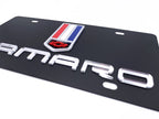 Emblem License Plate 3D Script Full Black for Chevrolet Camaro (2010–2015)