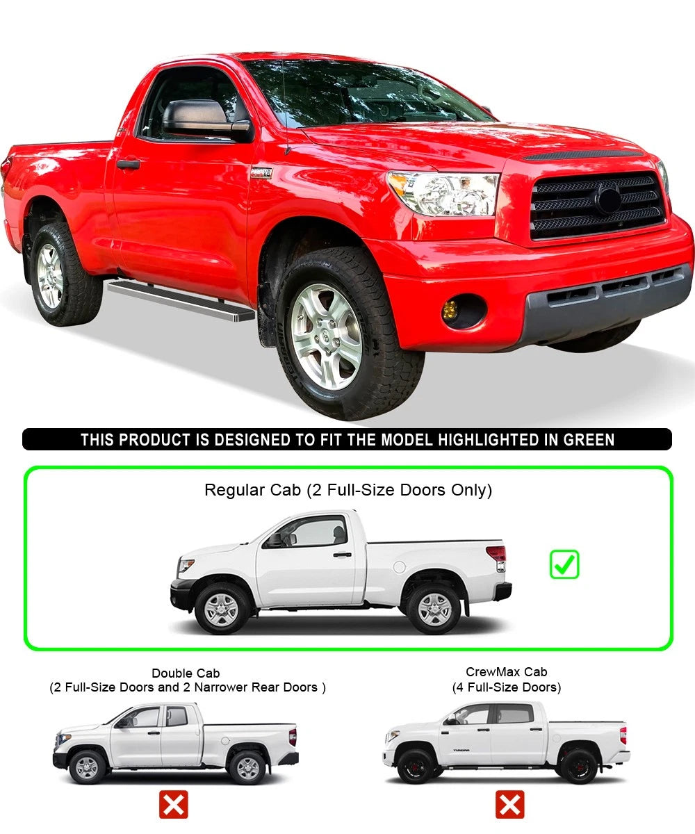 5-Inch Running Boards for Toyota Tundra Regular Cab (2007-2017)