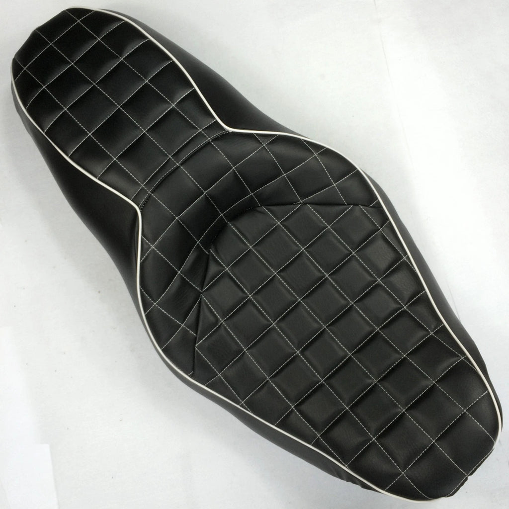 Custom 2-Up Check Style Seat for Harley FLHR FLHX (2007–2015)