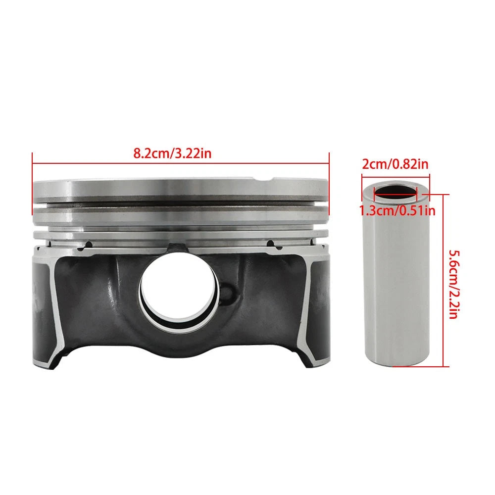 4X Pistons & Rings Assembly Φ21mm for VW Jetta AUDI A4 A5 (2008–2011)