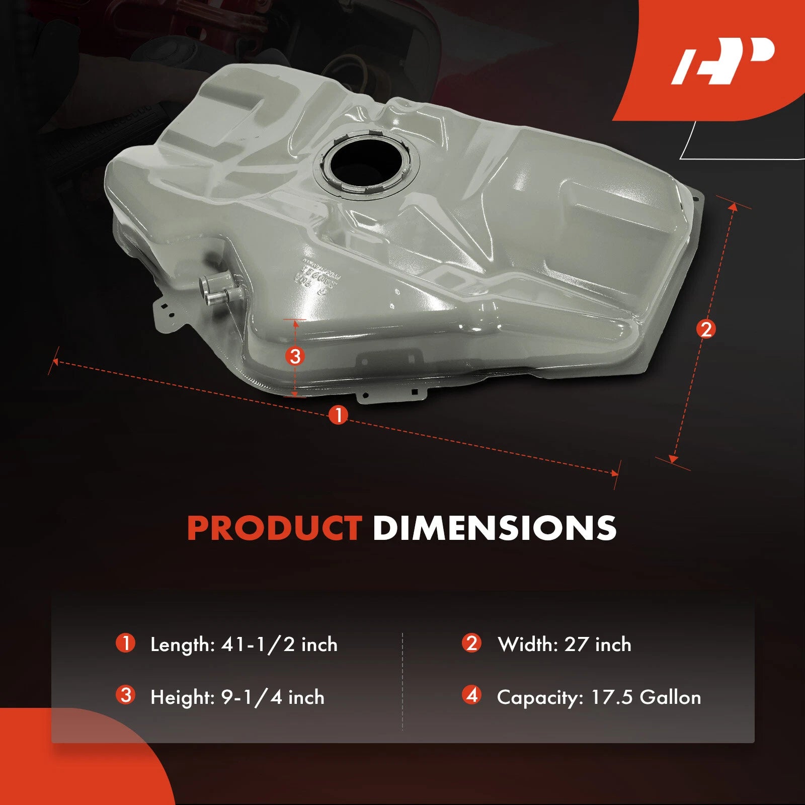 17.5 Gallon Fuel Tank for Ford Fusion (2006–2012) Lincoln MKZ (2007–2012)