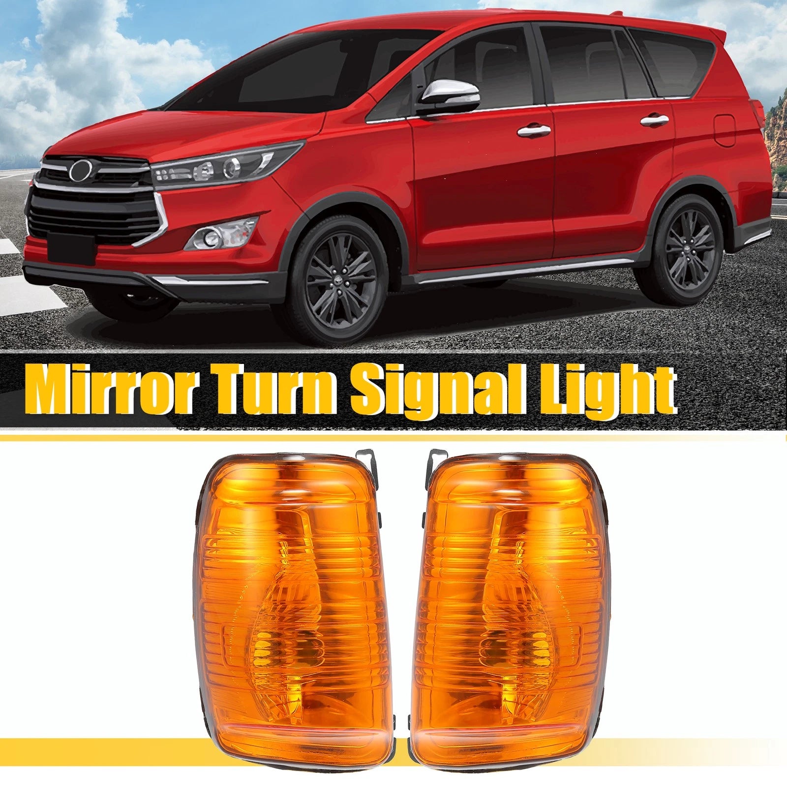 Pair Front Side Mirror LED Turn Signal Light No.BK3Z13B375D for Ford Transit (2014–2023)