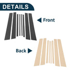 8 Pcs Door Pillar Window Trim for Toyota Rav4 (2007–2012) Carbon Fiber Black