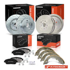 Front Drilled Brake Rotors and Ceramic Pads for Toyota Sienna (2004-2010)
