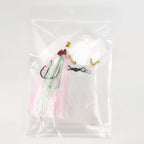 Reflective UV Fishing Hook Set of 10 with Barbed Points and Swivel