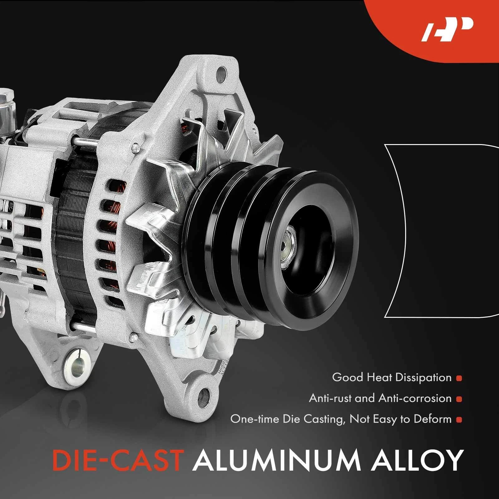 Alternator for Chevrolet W4500 Tiltmaster (2000–2009) 80A 3-Groove
