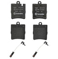 Set of 4 Brembo Front Low-Met Brake Pads & 2 Sensors for Mercedes W210 (1996–2002)