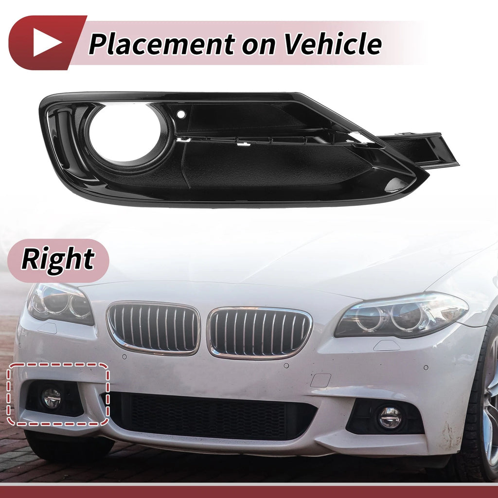 1 Pc Fog Light Grill for BMW 320i (2012–2015) No. 51117300738 Black