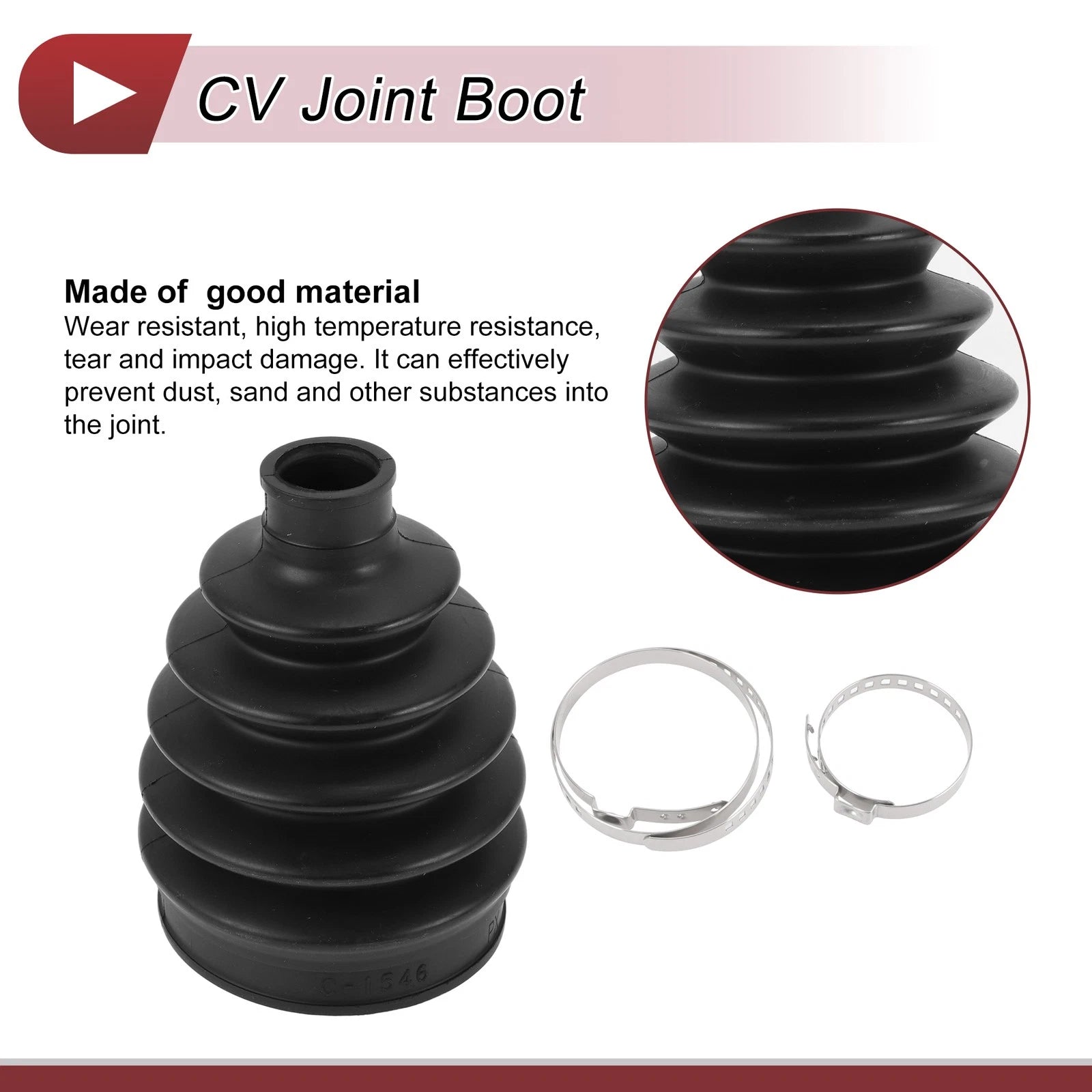 Outer CV Joint Boot Kit with Clamps for Honda Accord Euro (2008)