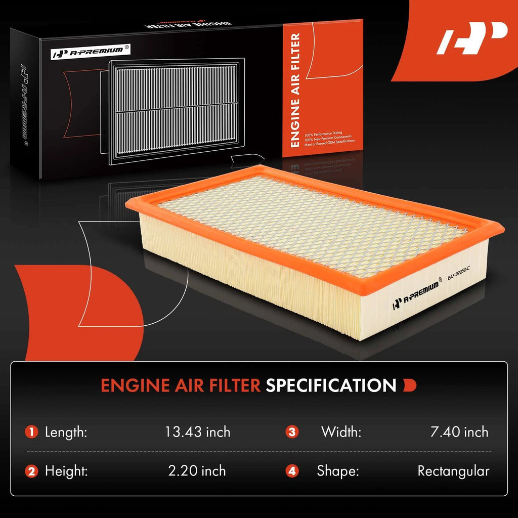 2X Engine Air Filter for Ford F-250 F-350 Super Duty (1999–2001)